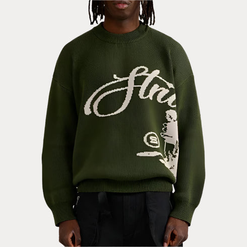 Retro Punk Knitted Sweater